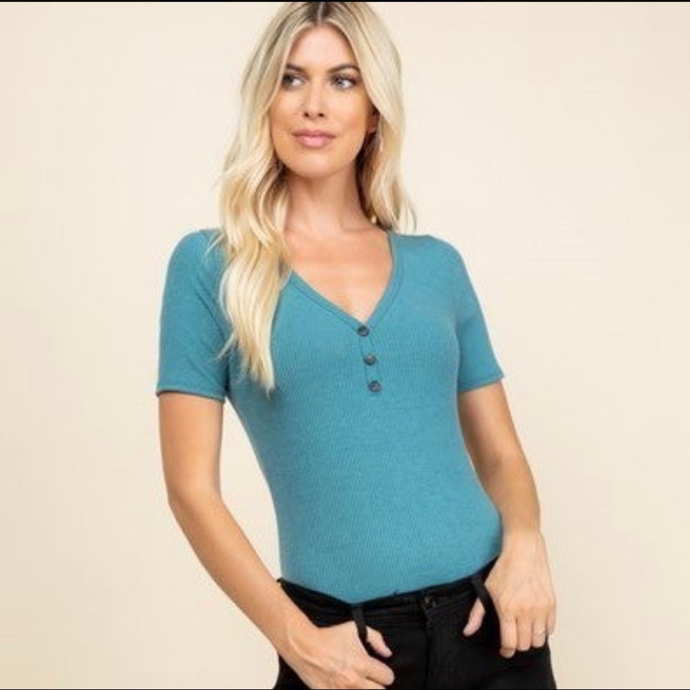 SWEET DIVINE TEAL BODYSUIT